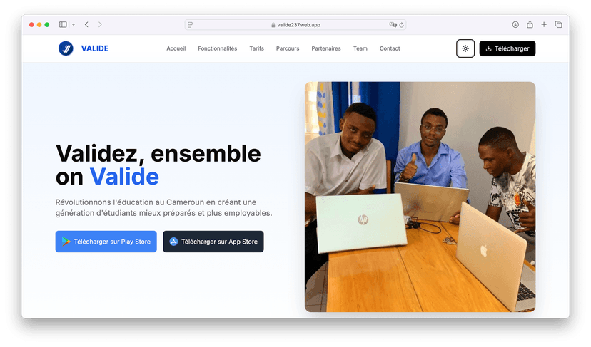 Valide - Educational platform by Prestilien Pindoh revolutionizing education in Cameroon